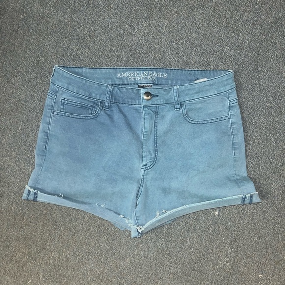 American Eagle Outfitters Pants - American Eagle Outfitters High Waist Blue Shorts